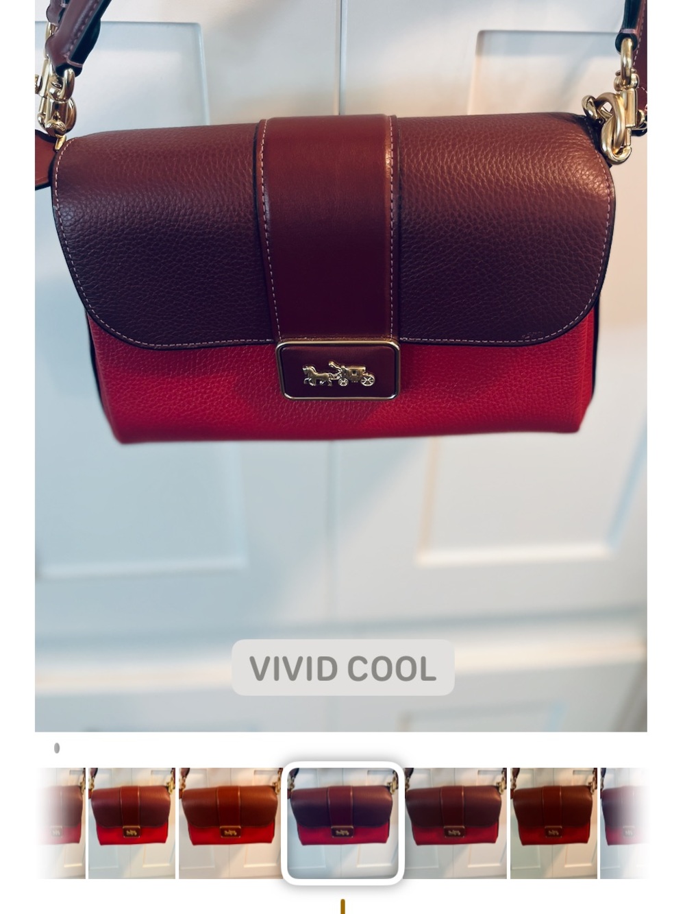 Coach Grace shoulder bag. New Two-Tone Burgundy and Red Shoulder Bag - Picture 13 of 15